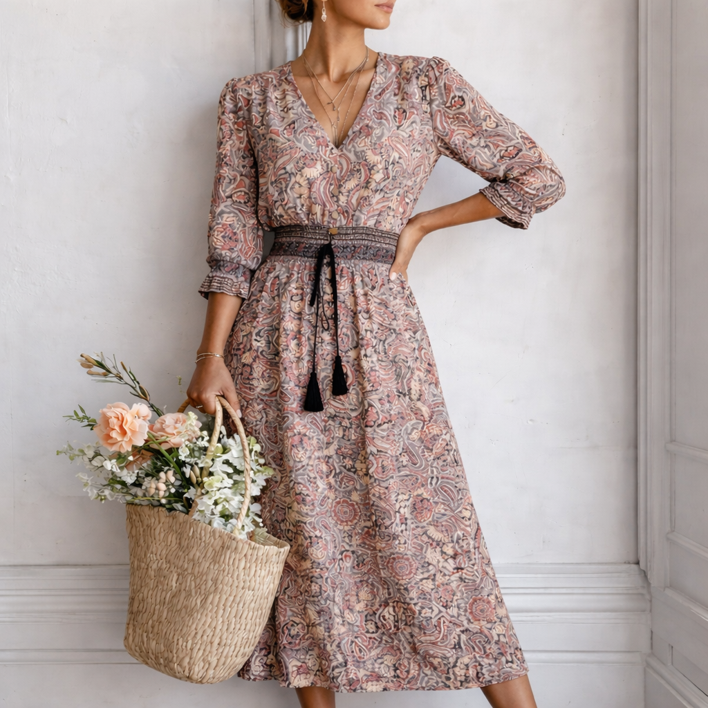 Lola – Vestito Lungo d'Ispirazione Etnica