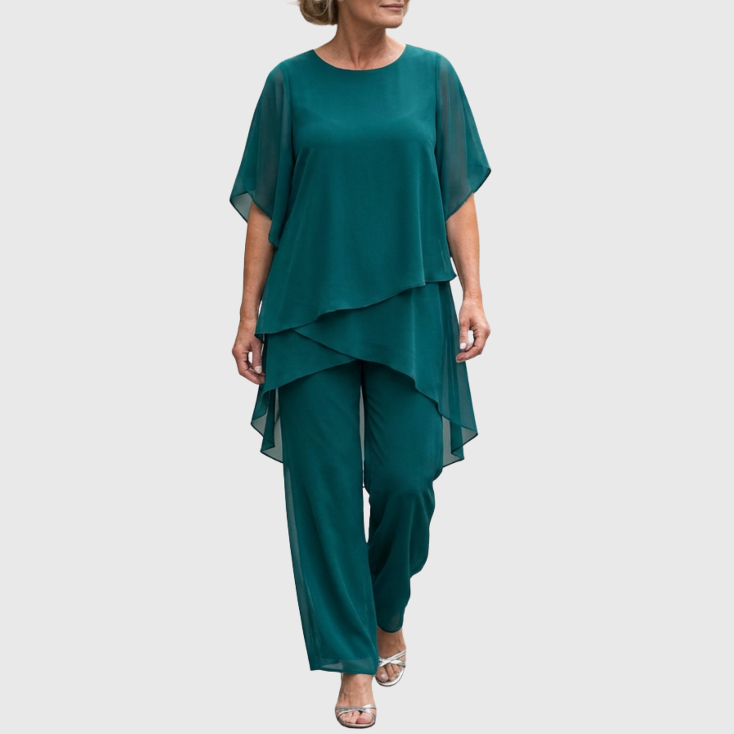 Astrid | Draperat set med palazzobyxor
