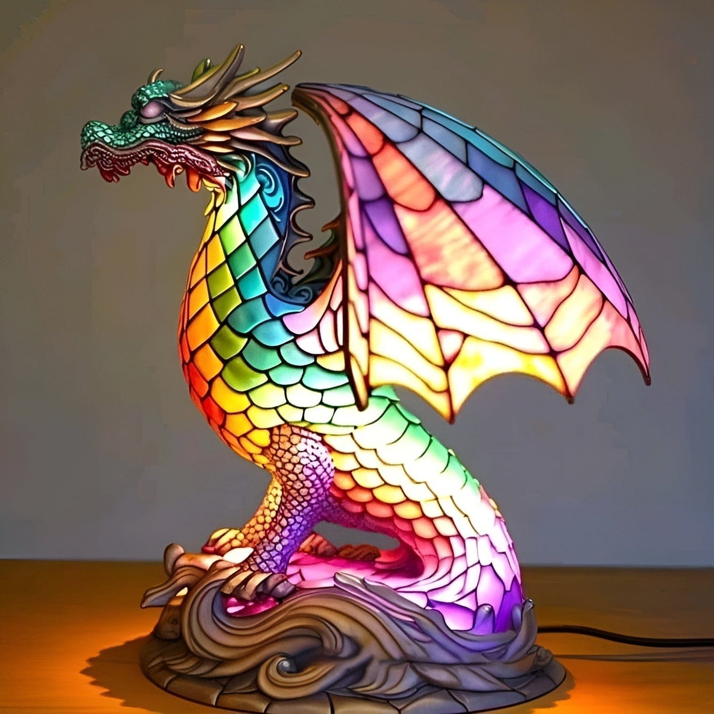 Glow-lampa Mystisk Drake