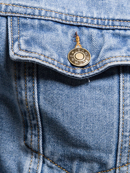 Tvättad jeansjacka