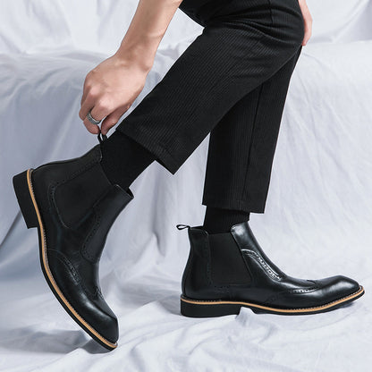 REGINALD MORTON CHELSEA LEATHER BOOTS