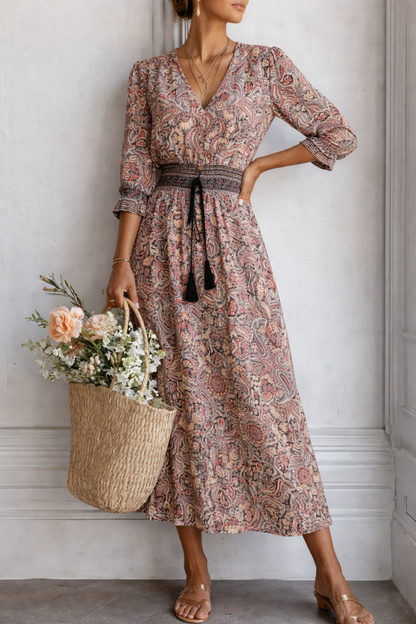 Lola – Vestido Largo de Inspiración Étnica