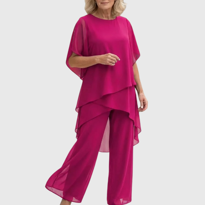 Astrid | Draperat set med palazzobyxor