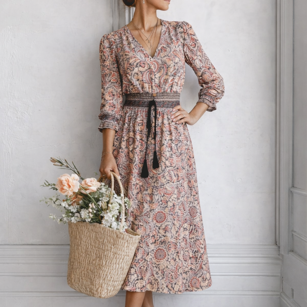Lola – Vestido Largo de Inspiración Étnica