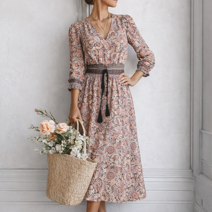 Lola – Vestido Largo de Inspiración Étnica