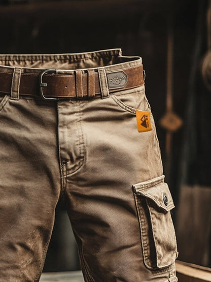 Retro cargoshorts med flera fickor