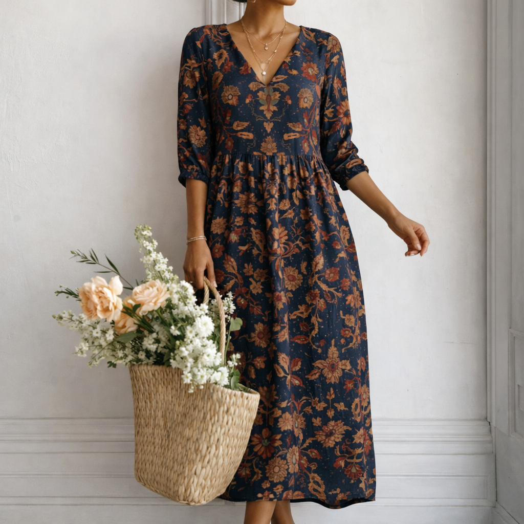 Inés – Abito Lungo Bohemien d'Ispirazione Etnica