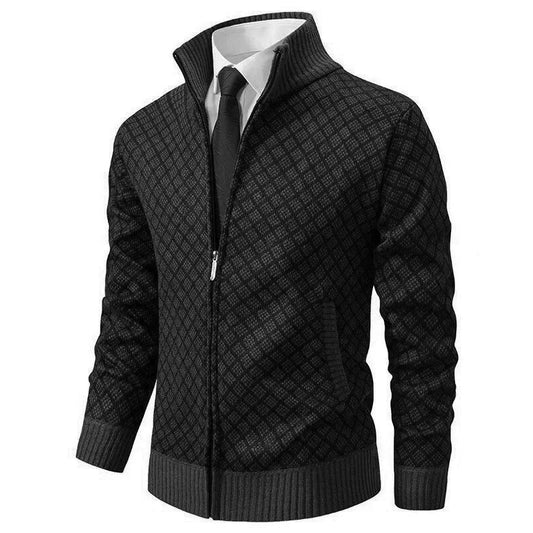 Alistair | Mönstrad jacka med dragkedja