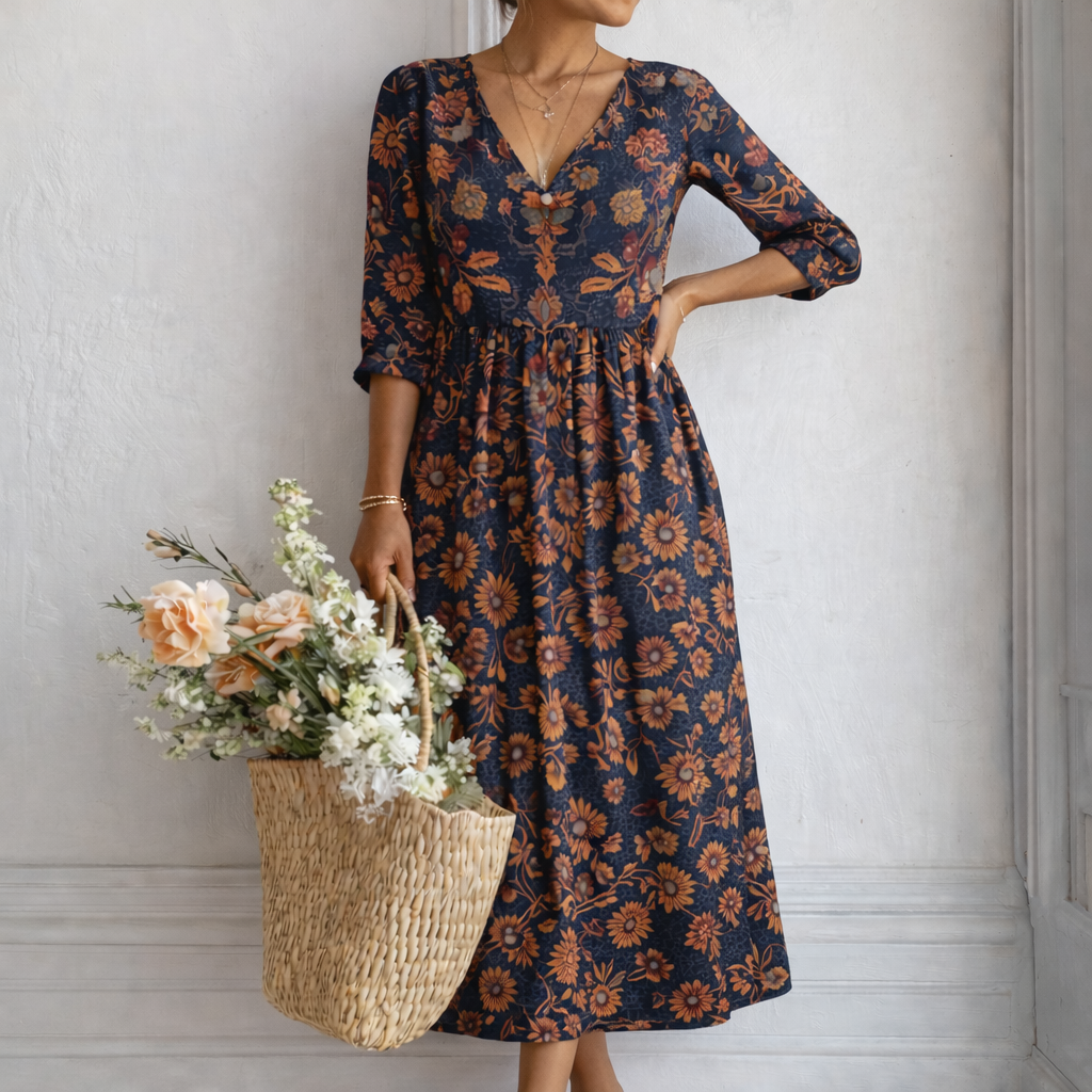 Inés – Abito Lungo Bohemien d'Ispirazione Etnica