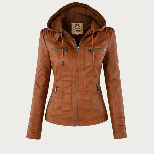 MÓNICA™ | Chaqueta de Cuero Elegante