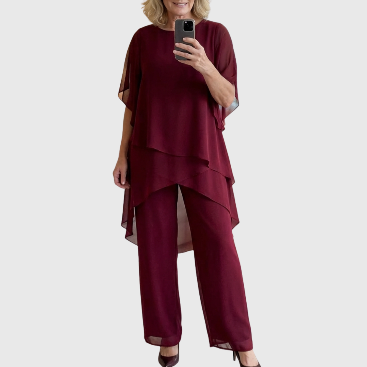 Astrid | Draperat set med palazzobyxor