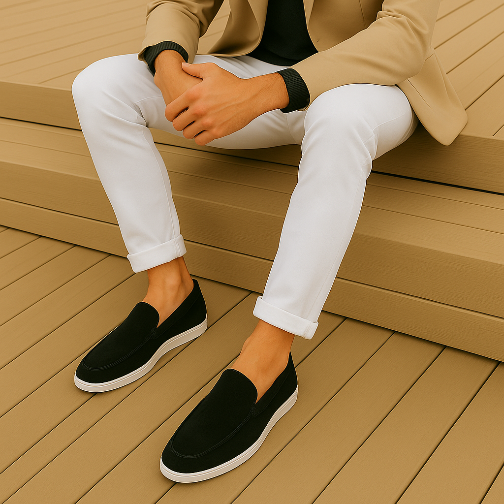 Mocasines elegantes de gamuza