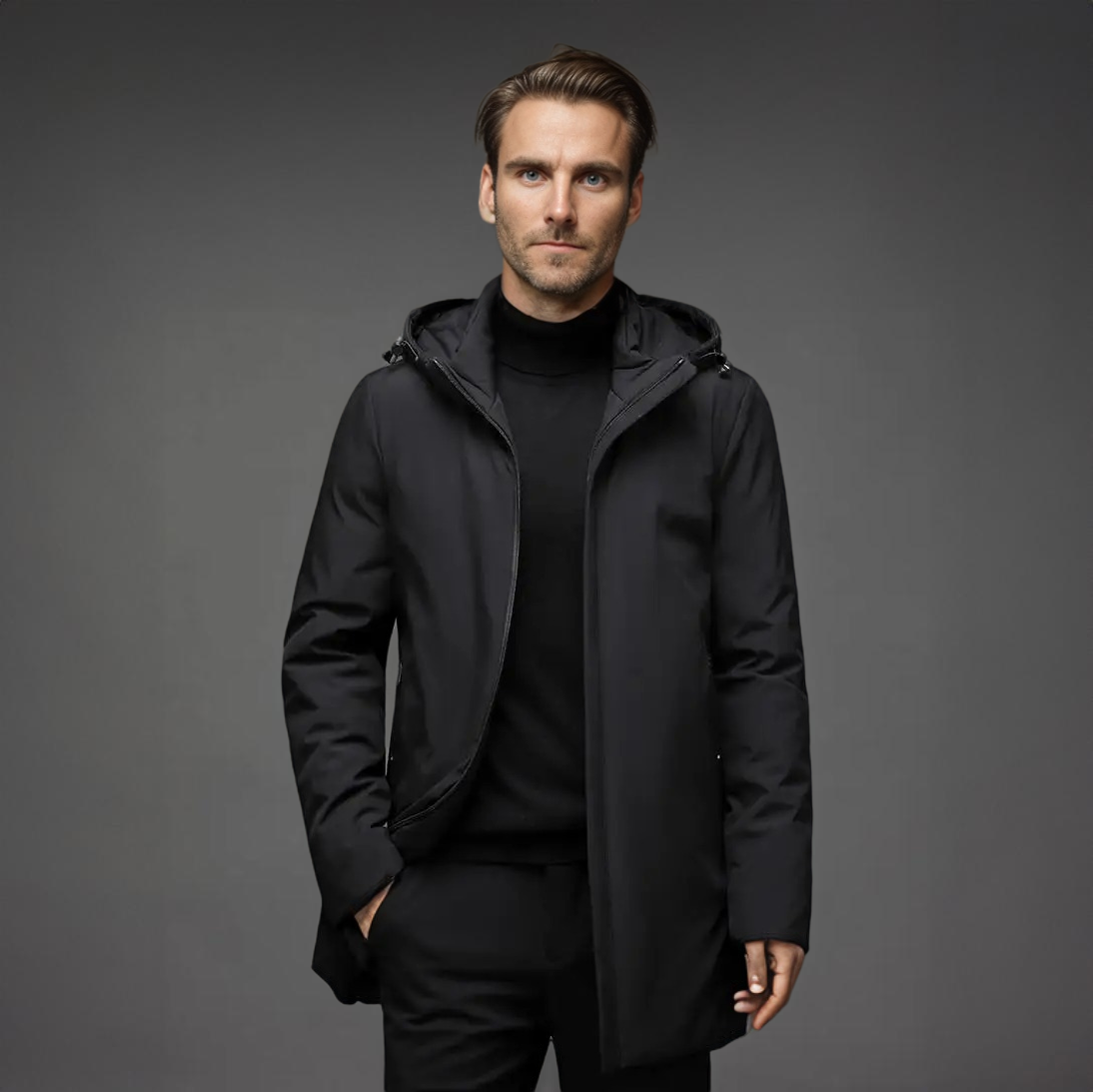 Karl | Lång jacka i slim fit