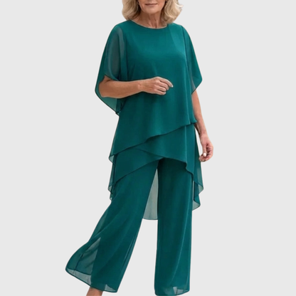Astrid | Draperat set med palazzobyxor