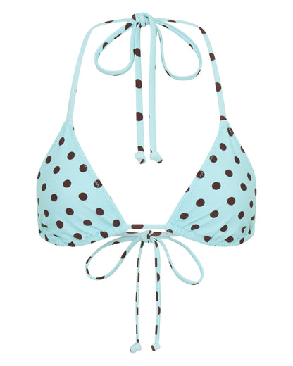 Top de bikini ELARA en color azul con lunares