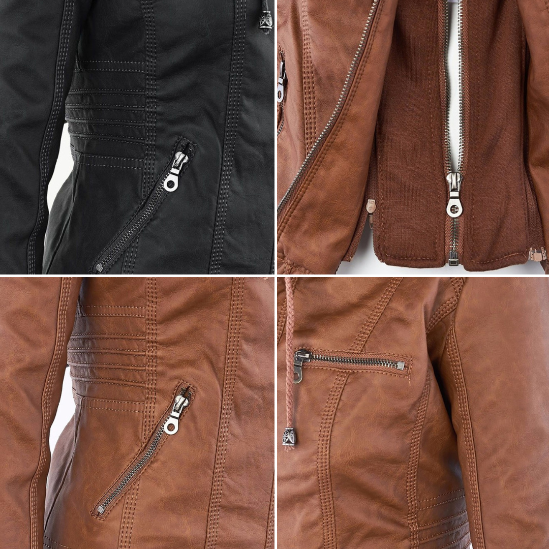 MÓNICA™ | Giacca di pelle elegante