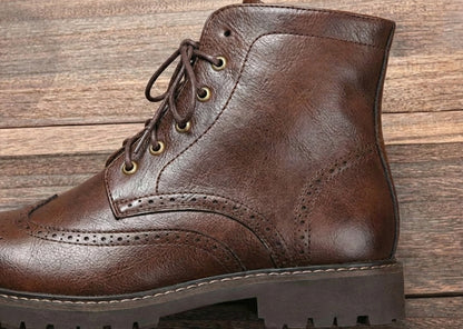 Eduardo | Artisan Wingtip Leather Boots