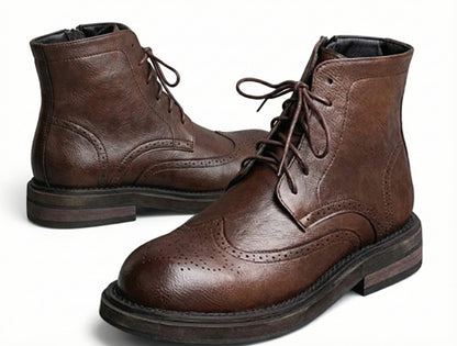 Eduardo | Artisan Wingtip Leather Boots