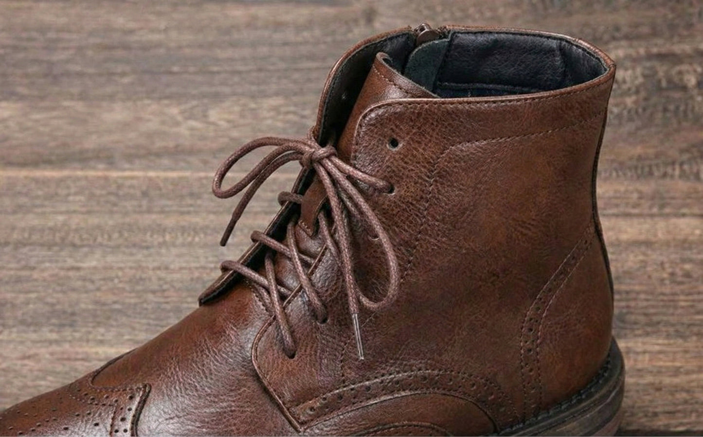 Eduardo | Artisan Wingtip Leather Boots