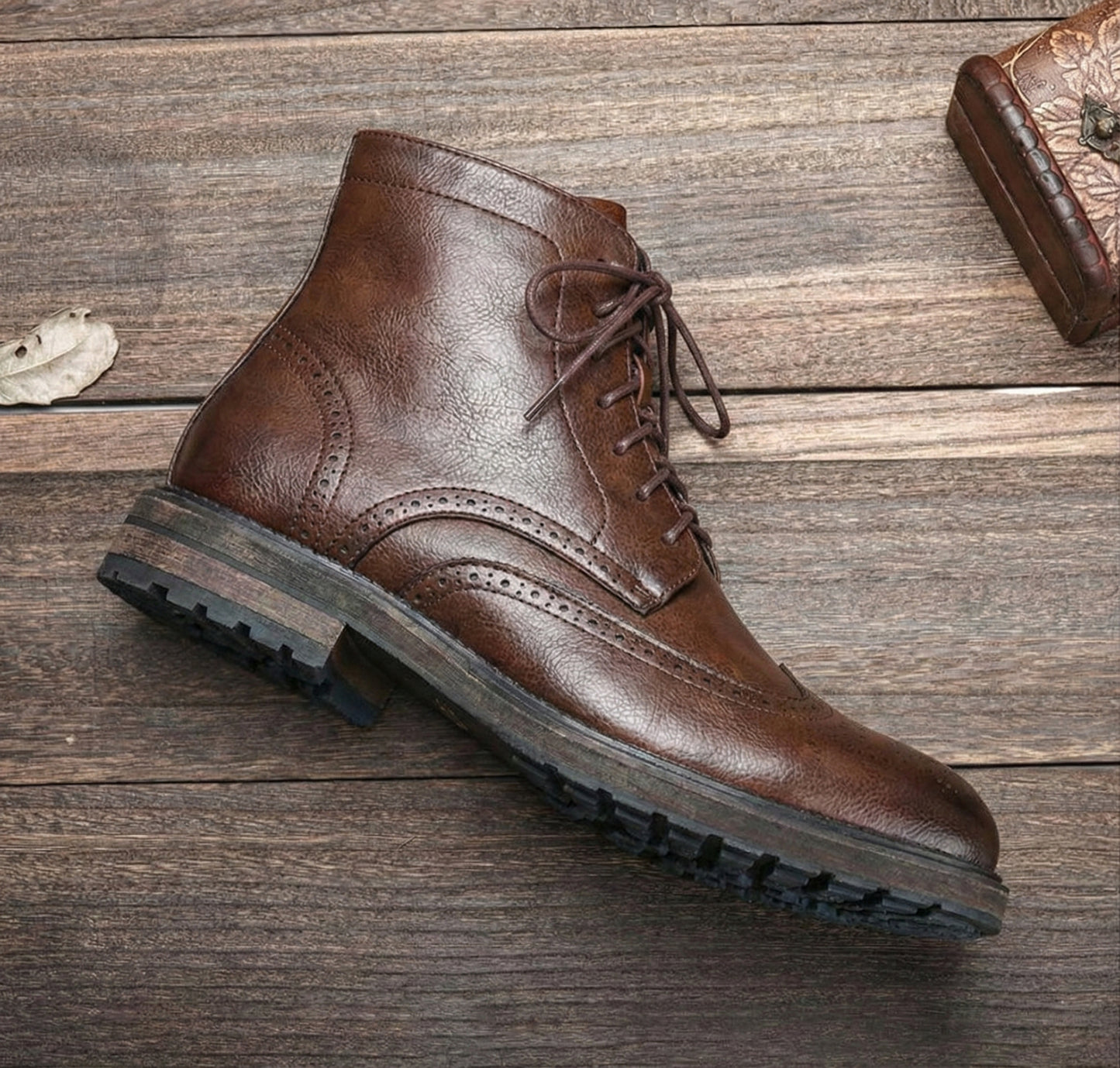 Eduardo | Artisan Wingtip Leather Boots