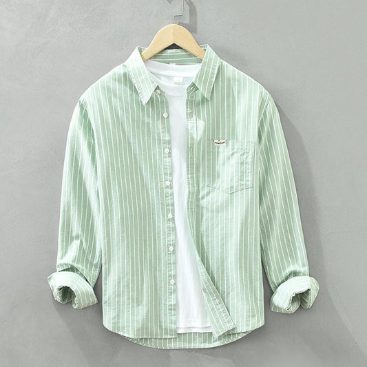 Tobias | Randig ledig långärmad skjorta