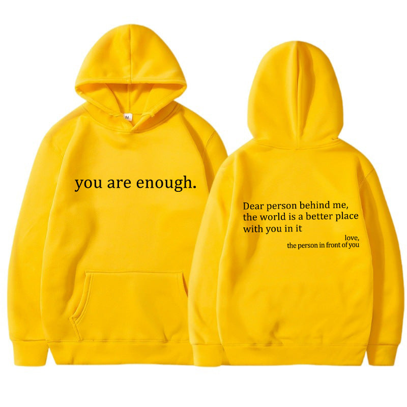 YAE | Unisex-hoodie med citat