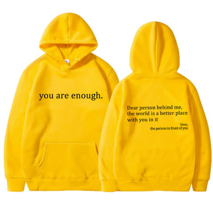 YAE | Unisex-hoodie med citat