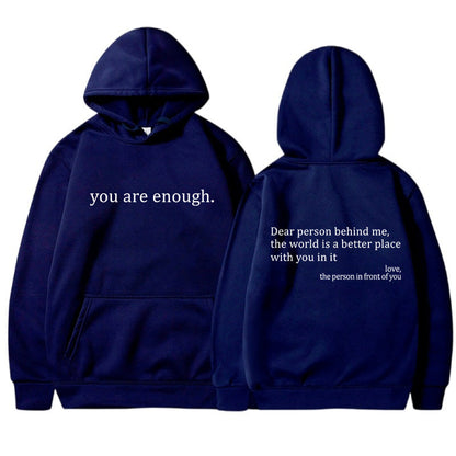 YAE | Unisex-hoodie med citat