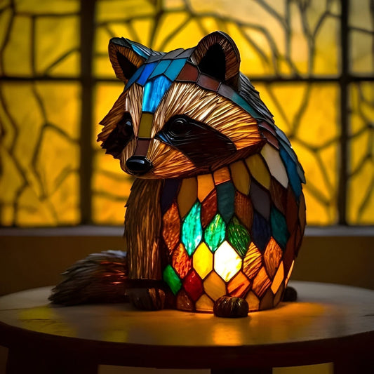 Glow-lampa Rostig Tvättbjörn