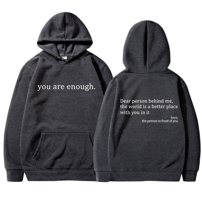 YAE | Unisex-hoodie med citat