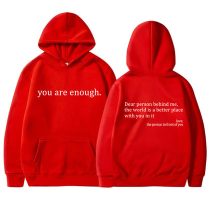 YAE | Unisex-hoodie med citat