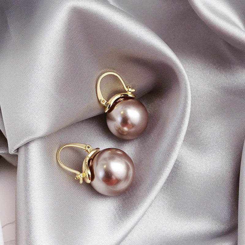 Pendientes Gruesos de Perlas en Oro