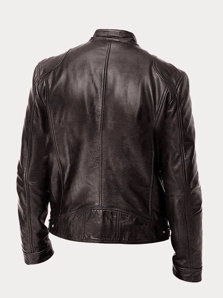 James | Bikerjacka i skinn