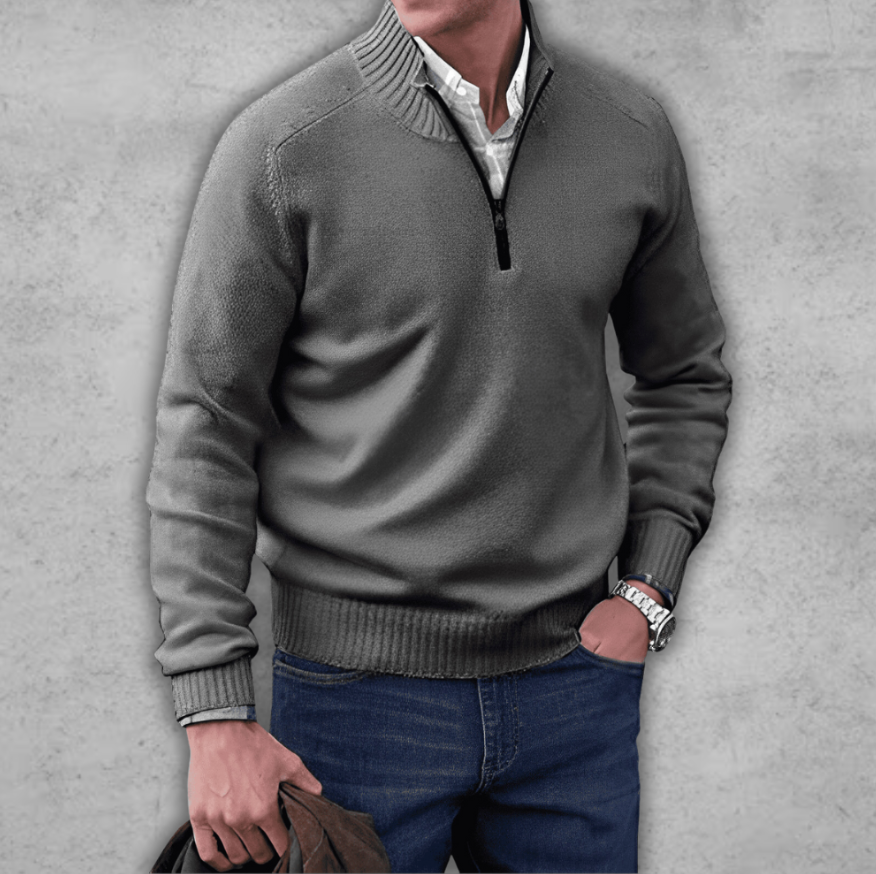 Markus | Elegant tröja med dragkedja