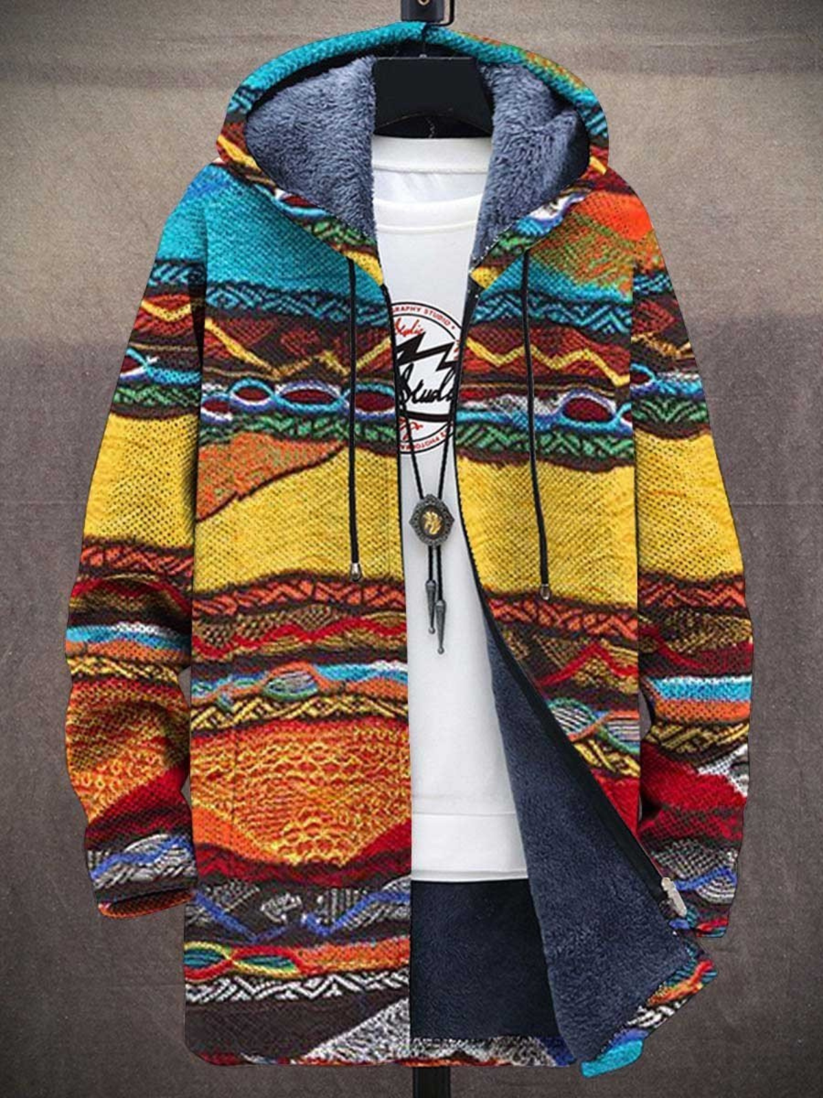 Liam | Retro-hoodie med 3D-tryck