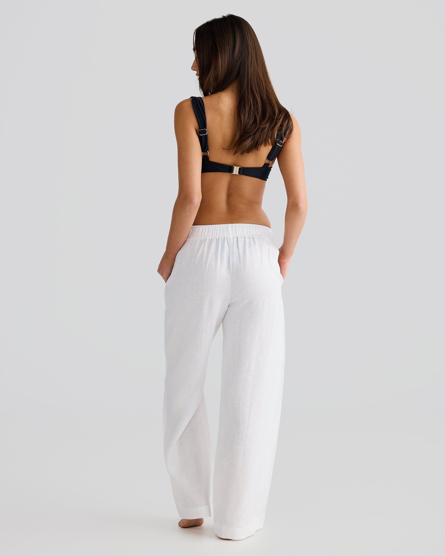 Pantalón de lino blanco