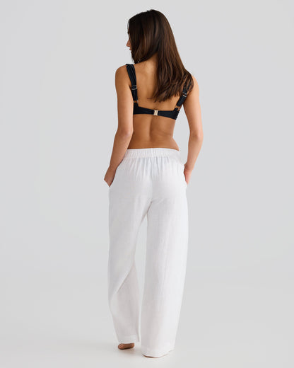 Pantalón de lino blanco