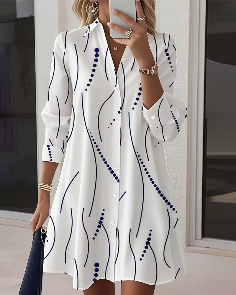 Camicia elegante con colletto ondulato