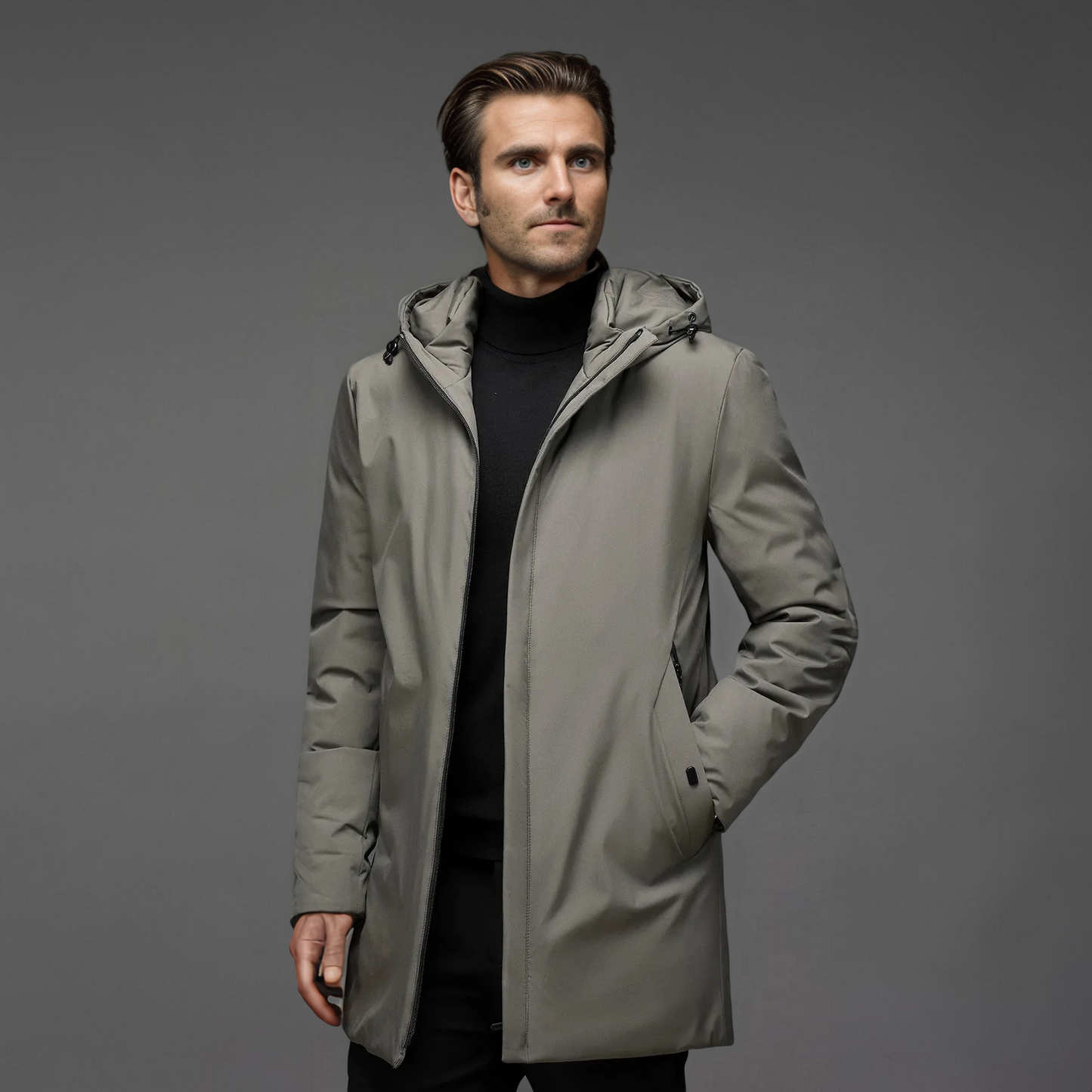 Karl | Lång jacka i slim fit