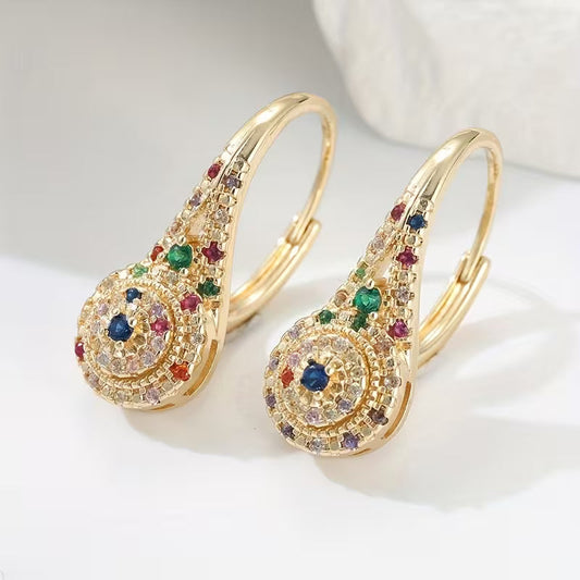 Pendientes Elegancia Multicolor Resplandeciente