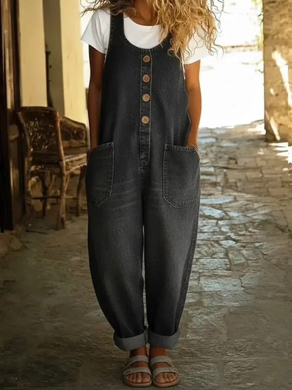 Lenna – Tuta in denim di cotone vintage