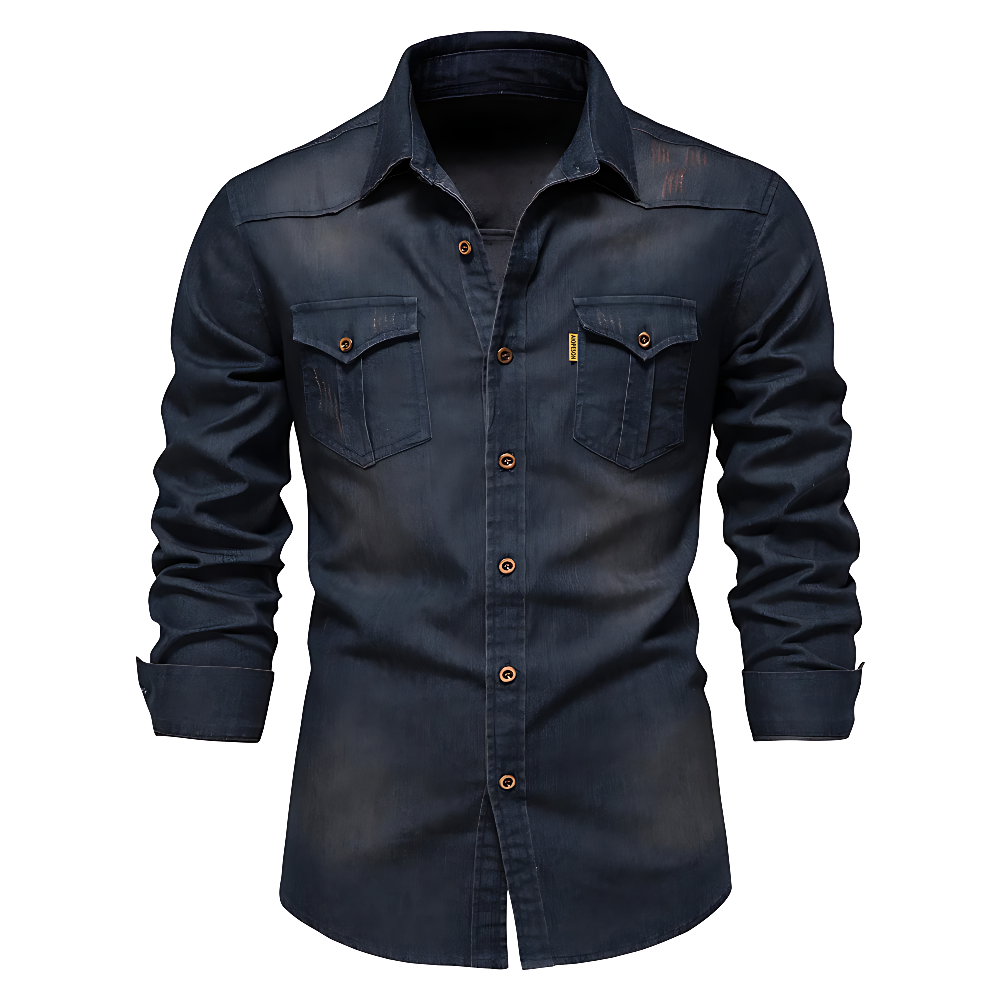 Xeric | Knäppt jeansskjorta