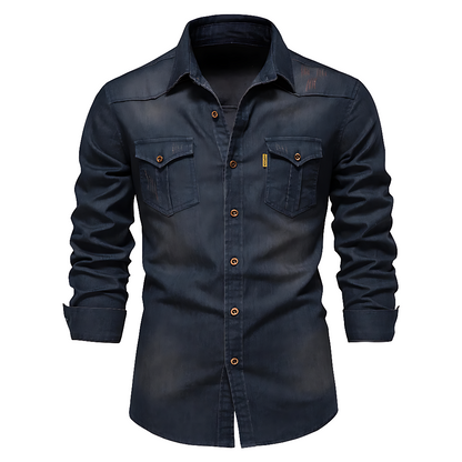 Xeric | Knäppt jeansskjorta