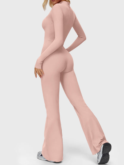 Yeoreo Belle Langarm Flared Jumpsuit mit Reißverschluss