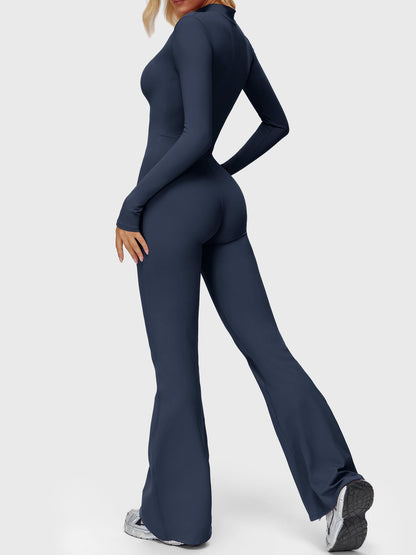 Yeoreo Belle Langarm Flared Jumpsuit mit Reißverschluss