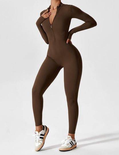 Yeoreo Longsleeve Reißverschluss Jumpsuit