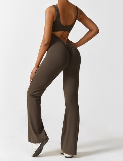 Yeoreo Lizvette Flared Jumpsuit mit V-Rücken