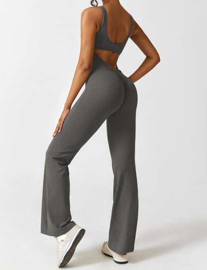 Yeoreo Lizvette Flared Jumpsuit mit V-Rücken