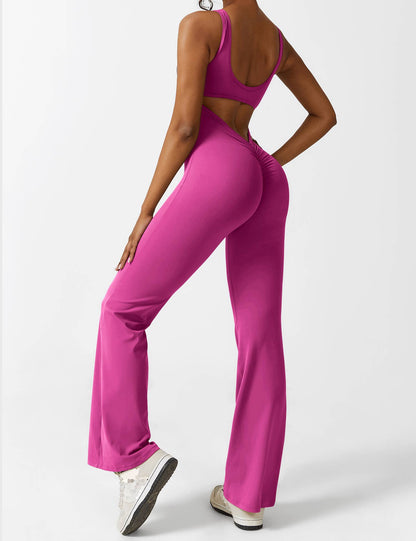 Yeoreo Lizvette Flared Jumpsuit mit V-Rücken