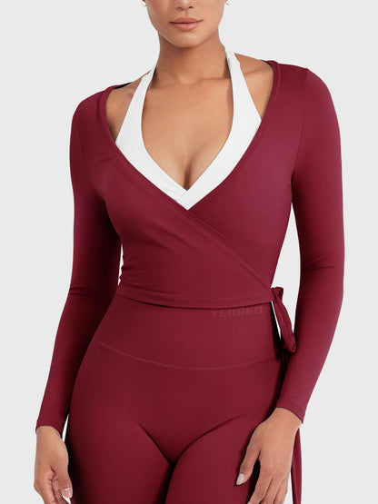 Yeoreo Michelie Langarm Ballett Wickel Top